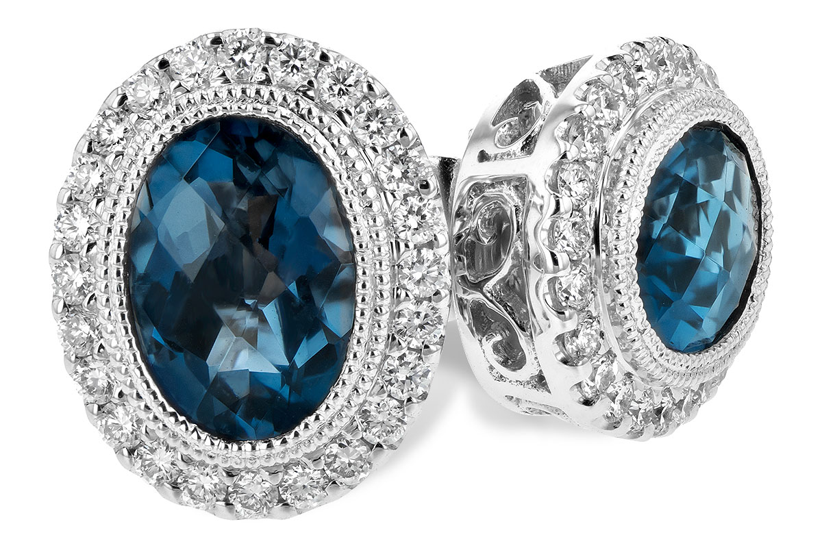 M225-46376: EARR 1.76 LONDON BLUE TOPAZ 2.01 TGW