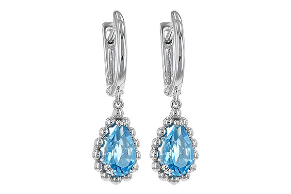 M225-49167: EARRING BLUE TOPAZ 1.70 TW