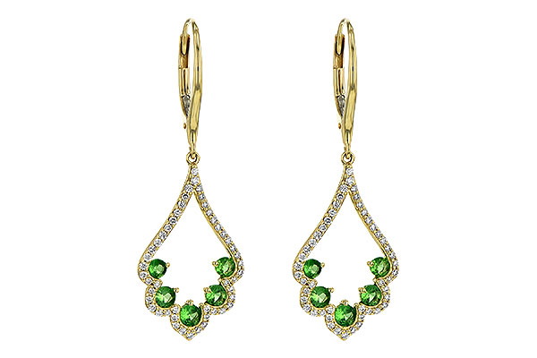 M226-36403: EARR .64 GREEN GARNET .98 TGW