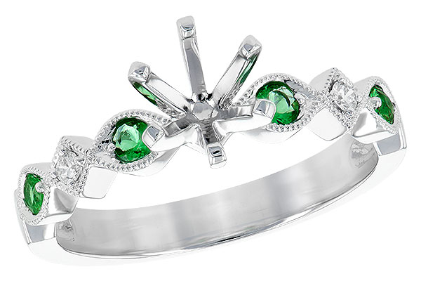 M226-38230: LDS SEMI DIA RG .12 EMERALD .16 TGW