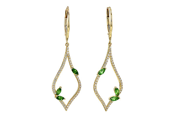 M226-41894: EARR .42 GREEN GARNET .77 TGW