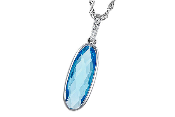 M309-11876: NECK 1.90 BLUE TOPAZ 1.93 TGW