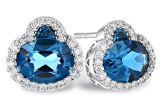 M309-15485: EARR 2.60 TW LONDON BLUE TOPAZ 2.81 TGW