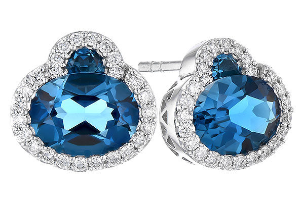 M309-15485: EARR 2.60 TW LONDON BLUE TOPAZ 2.81 TGW