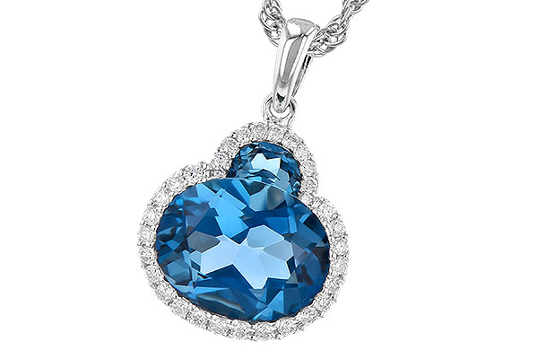 M309-15530: NECK 2.86 LONDON BLUE TOPAZ 3.00 TGW (10X8 OVAL)
