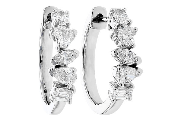M310-06412: EARRINGS .70 TW FANCY CUT DIAS