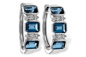 M310-92794: EARRINGS 1.37 TW LONDON BLUE TOPAZ 1.48 TGW