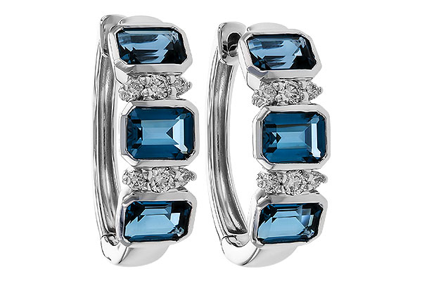M310-92794: EARRINGS 1.37 TW LONDON BLUE TOPAZ 1.48 TGW