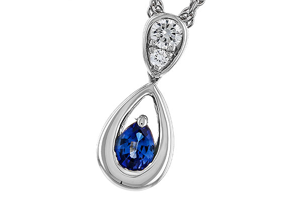 M310-93685: NECKLACE .21 SAPPHIRE .27 TGW (4x3 SAPP)