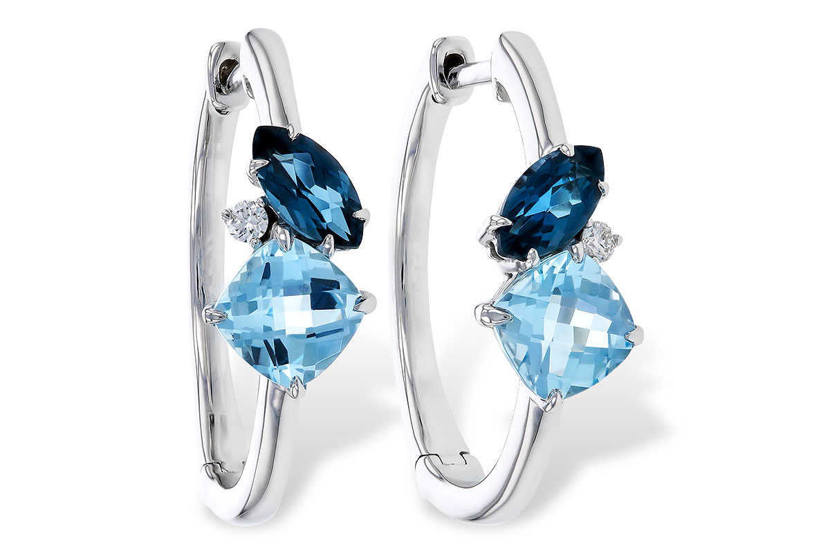 M310-94549: EARRINGS 1.82 TW BLUE TOPAZ 1.86 TGW
