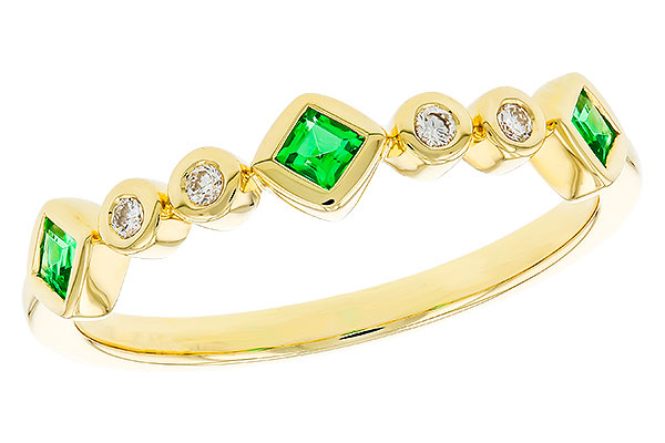 M310-95530: LDS WED RG .14 TW EMERALD .19 TGW