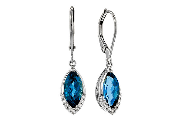 M310-98267: EARR 2.42 TW LONDON BLUE TOPAZ 2.50 TGW (9x5MM MQ)