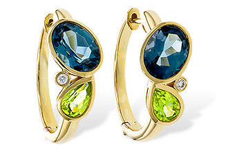 M310-99149: EARRINGS 2.97 SEMI-PREC (PER,LBT) 3.00 TGW