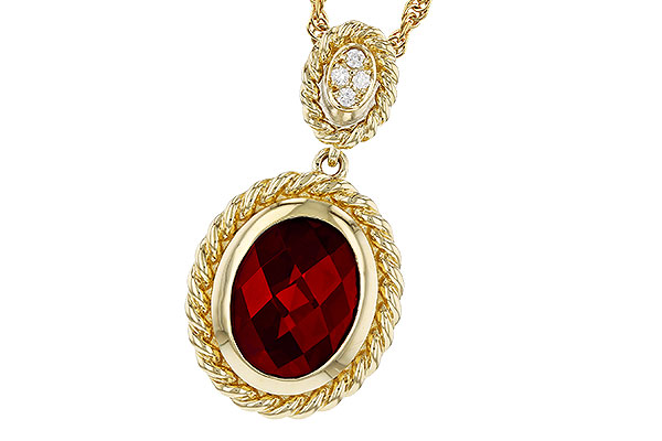 M311-81858: NECKLACE 2.10 GARNET 2.12 TGW (9x7MM GAR)